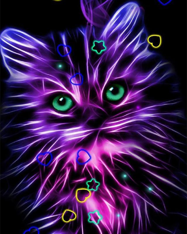 Full Square Drill Diamond Painting Cat Girl Diamond Embroidery Animal Mosaic Art Rhinestone Home Decoration