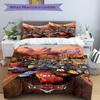 3Pcs Cars Movie Poster Bedding Set Quilt Cover Pillowcase Home Christmas Xmas Halloween Gift 1 Duvet Cover 2 Pillowcase M928229