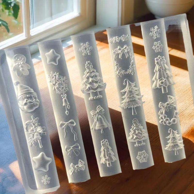 Christmas Halloween Nail Parts Manicure Templates Plates Tools Accessories 3D Silicone Mold For Nail Art Design Relief Cream