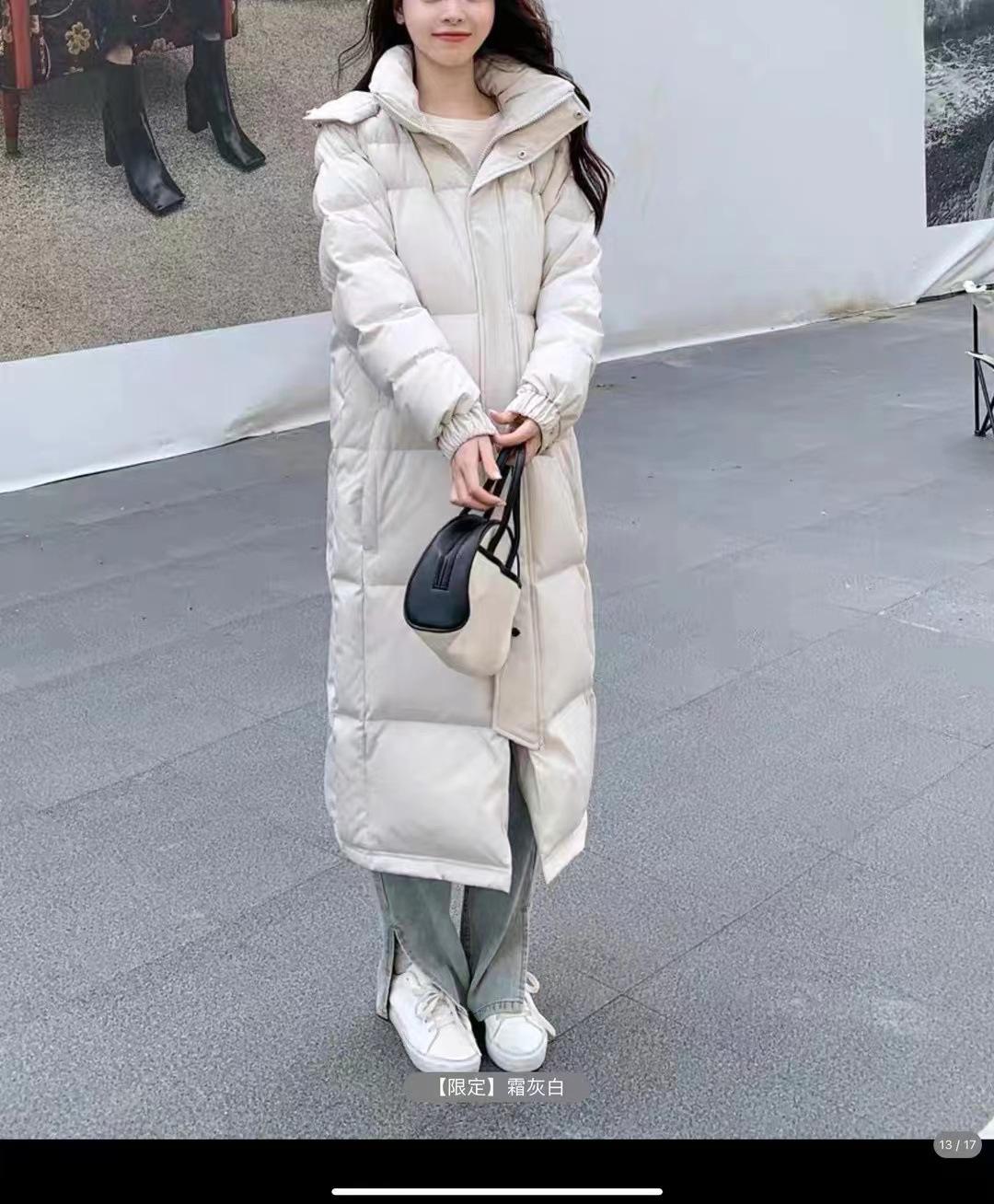 

Женское осенне-зимнее утолщенное пальто средней длины длиной выше колена, пуховое пальто свободного размера M