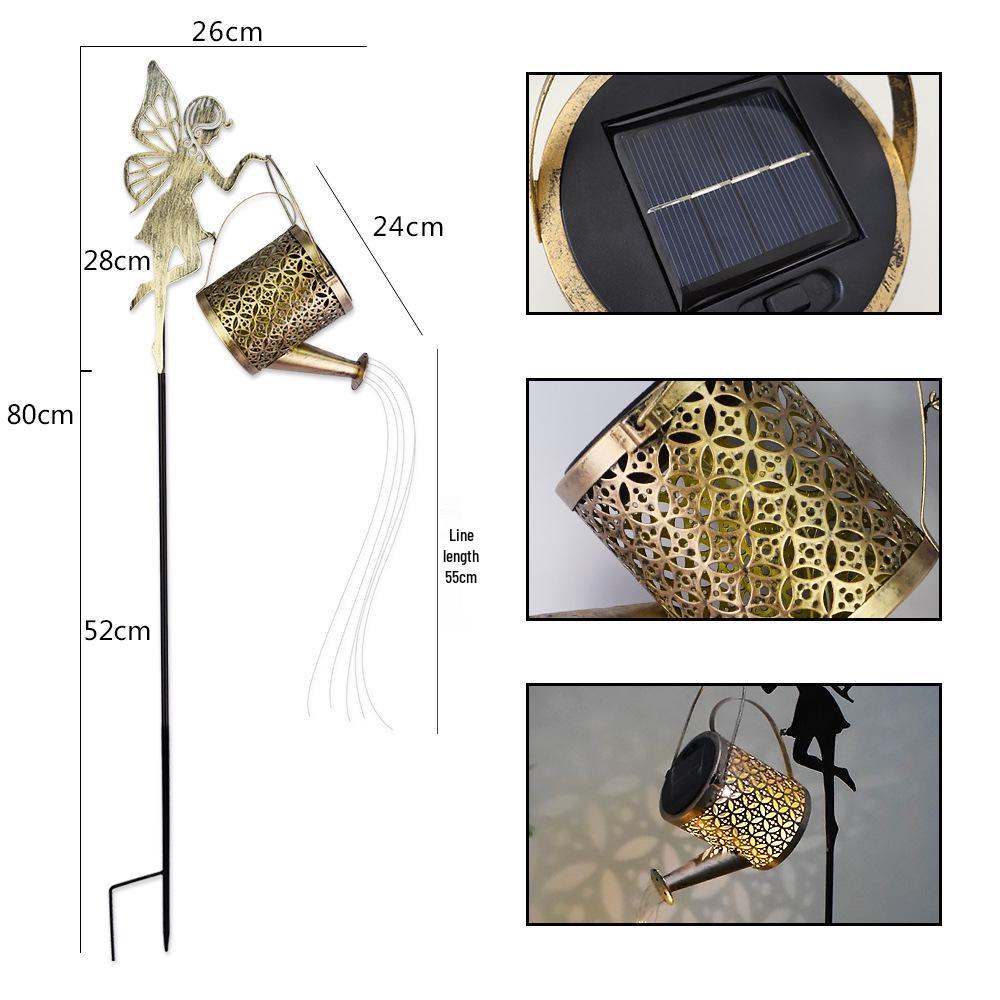 Solar Kessel Outdoor Wasserdicht Hängelampe - Ausgehöhltes Schattendesign für Garten, Villa, Hof & Camping