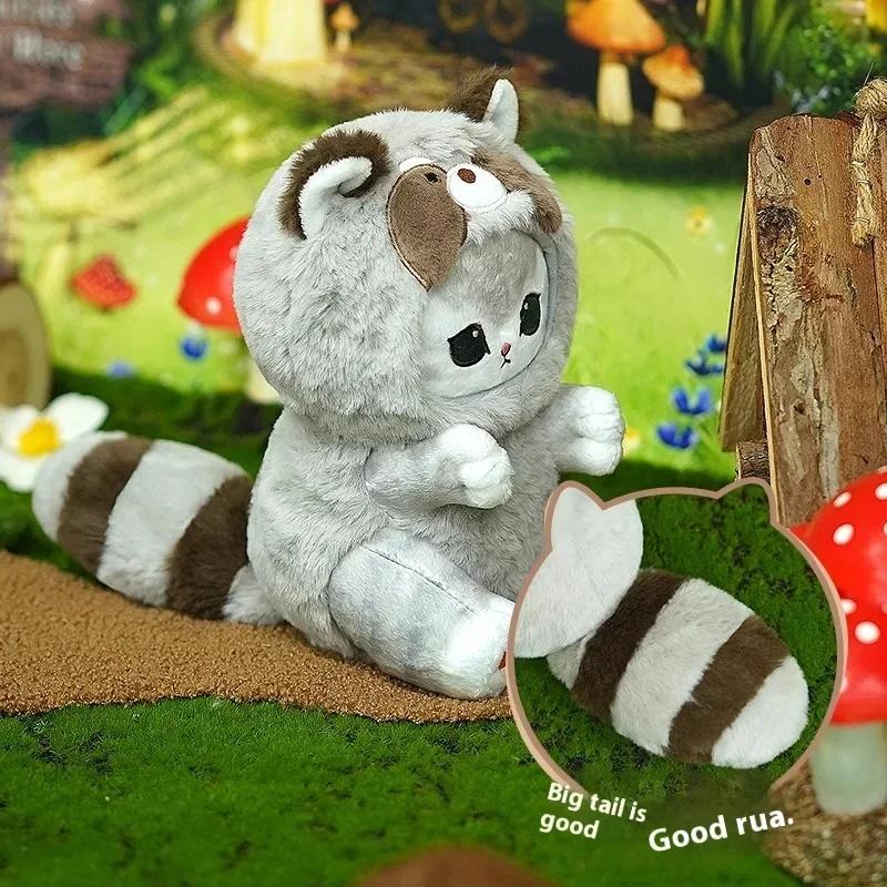 Originele Mofusand Serie Dieren met Lange Staart Pluche Pop Schattige Haai Kat Zachte Pop Kawaii Knuffel Speelgoed Cadeau Voor Kinderen