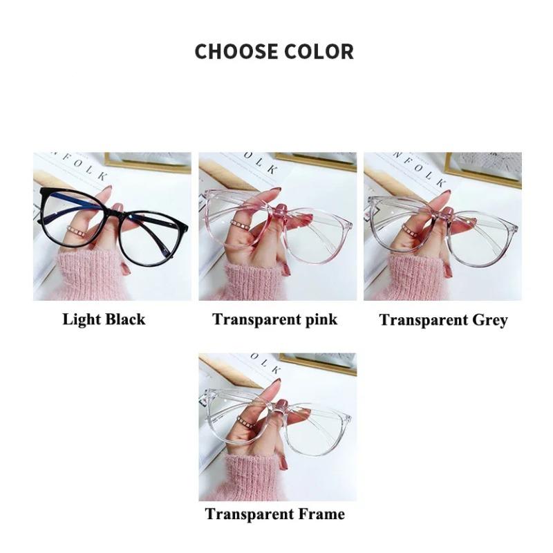 Blue Light Blocking Finished Women Men Myopia Glasses Vintage Round Frame Nearsighted Eyeglasses Optical Prescription Eyewear