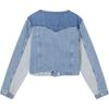 Levis Color Block Comfortable Casual Short Sleeve Round Neck Denim Jacket Women Jackets 0052H-0000
