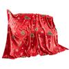 Christmas Throw Blanket Flannel Winter Holiday Bed Blanket Warm Fuzzy Plush Blanket Cozy Xmas Tree Stocking