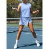  Women's Ribbed Knit 2-Piece Set Sleeveless Tank Top + Split Skort Shorts Outfit
