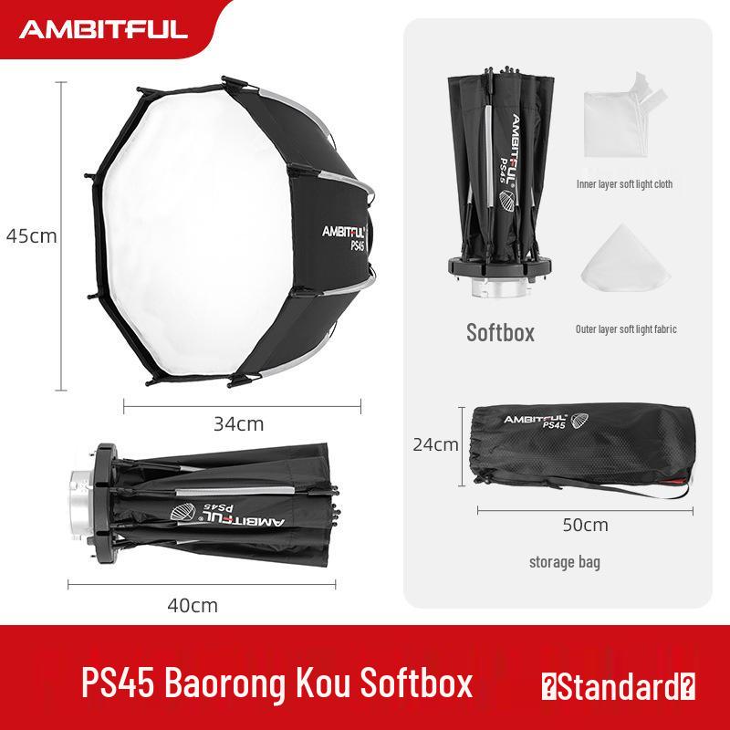 Ambitful Zhijie Quick-Install Octagonal Mini Softbox for Godox TT520II V1 Flash