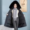 Women's Winter Parka with Detachable Inner Lining, Korean Style Long Loose Plus Size Thickened Cotton Coat