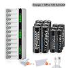 PALO 1.2V AA &AAA Ni-MH Dobíjecí Baterie Baterie 3000mAh &1100mAh 2A 3A Baterie +12 Slotů LCD USB 1.2V AA AAA NIMH NI-CD Nabíječka Baterií