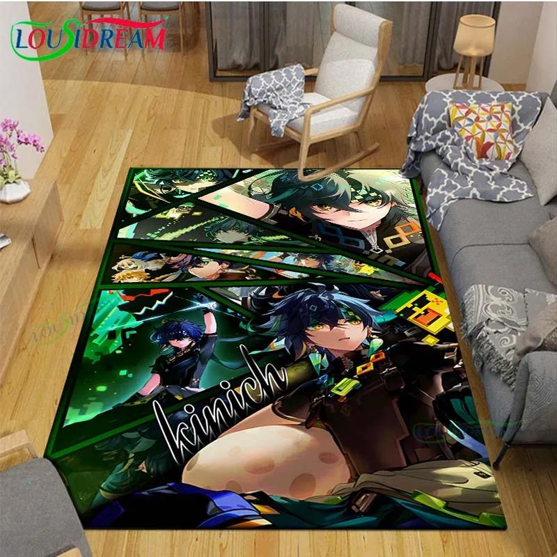 Popular Cartoon Game G-Genshin Impact Printed Carpet Living Room Anti-Skid Area Rug Kids Bedroom Mats Yoga Mat Carpet Decor Gift