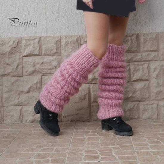 1 Pair Winter Calf Socks Cozy Thick Knitted Solid Color Anti-slip Warm Pile Socks Leg Warmers JK Boots Stocking Lolita Boot Covers Foot Warming Covers
