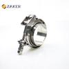 Braçadeira V-Band de Aço Inoxidável 304 com Flange Macho/Fêmea para Tubos de Escape