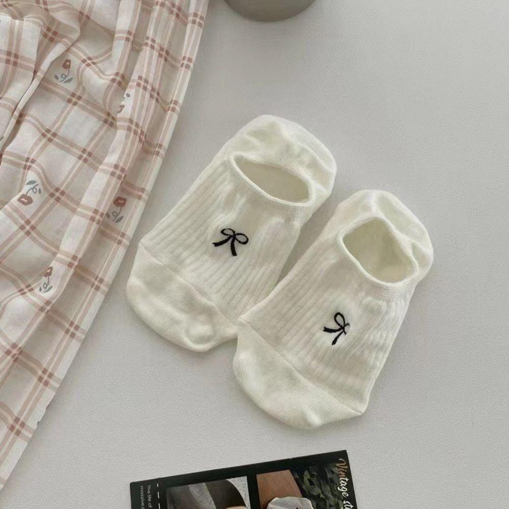 

Solid Color Boat Socks Spring Summer Sweet Stockings New Short Socks Beige-Style 2