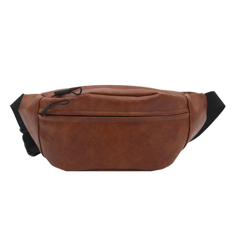 

New high-end PU breast bag messenger bag women s new casual shoulder bag коричневий