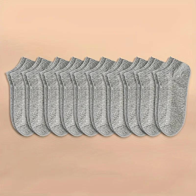 Unisex 10/20/40 Paare Hochwertige Weiche Bequeme Atmungsaktive Schwarz und Weiß Grau Herren/Damen Einfarbig Kurze Socken