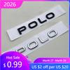 PRAXZ1 2026 New For VW VOLKSWAGEN Hub Caps 3D ABS Chrome Black Logo Polo Emblem Letters Badge Car Rear Trunk Sticker For VW Polo MK7 MK