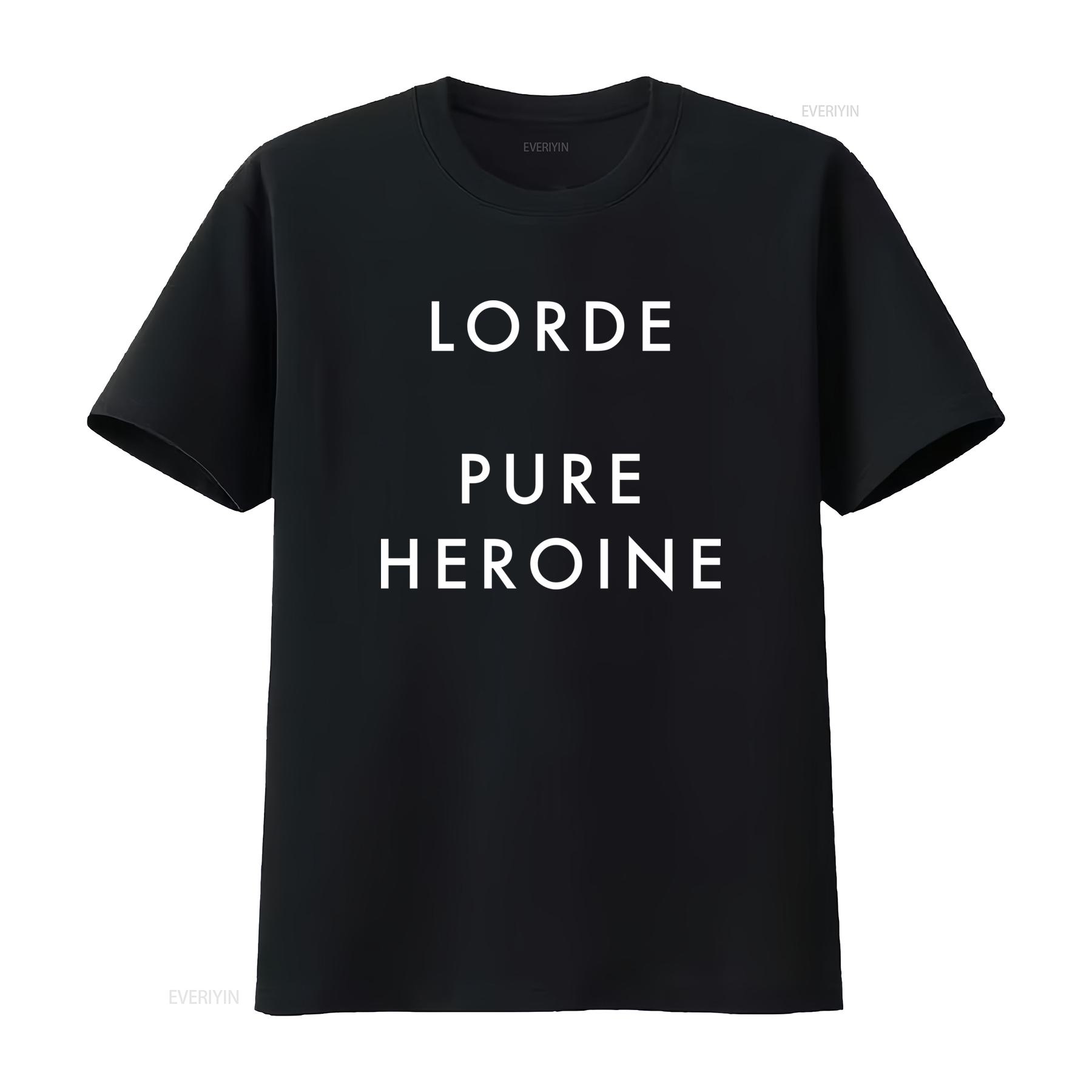

Lorde Pure Heroine Deluxe T Shirt Stylish Music Inspired for Fans vintage Washed graphic Versatile Top For Everyday Wear homme 4XL