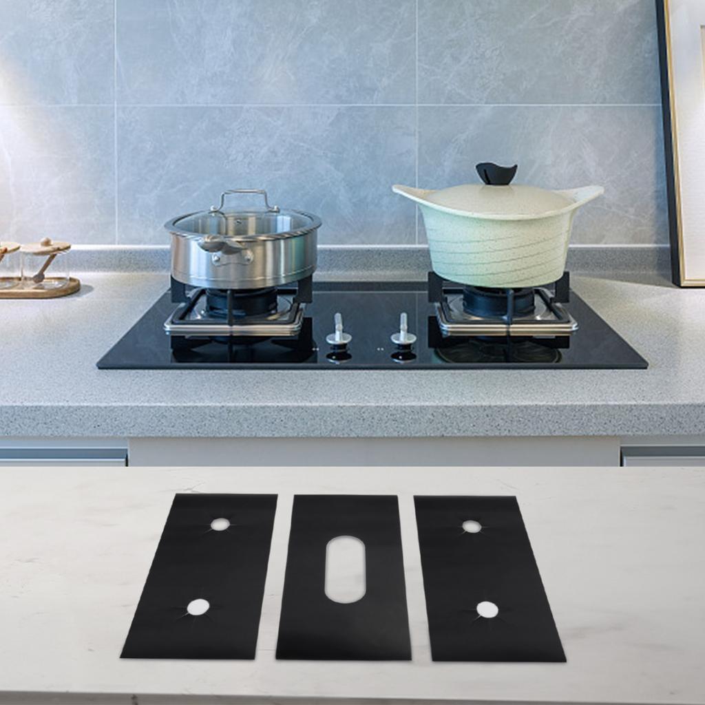 Ochranný kryt na plynový sporák 53,8*27 cm černý