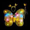 LED Children Costume Props Girls Skirts Angel Luminous Wings Flashing Butterfly Skirt Lights Suit 2-8year Easter Valentines Day