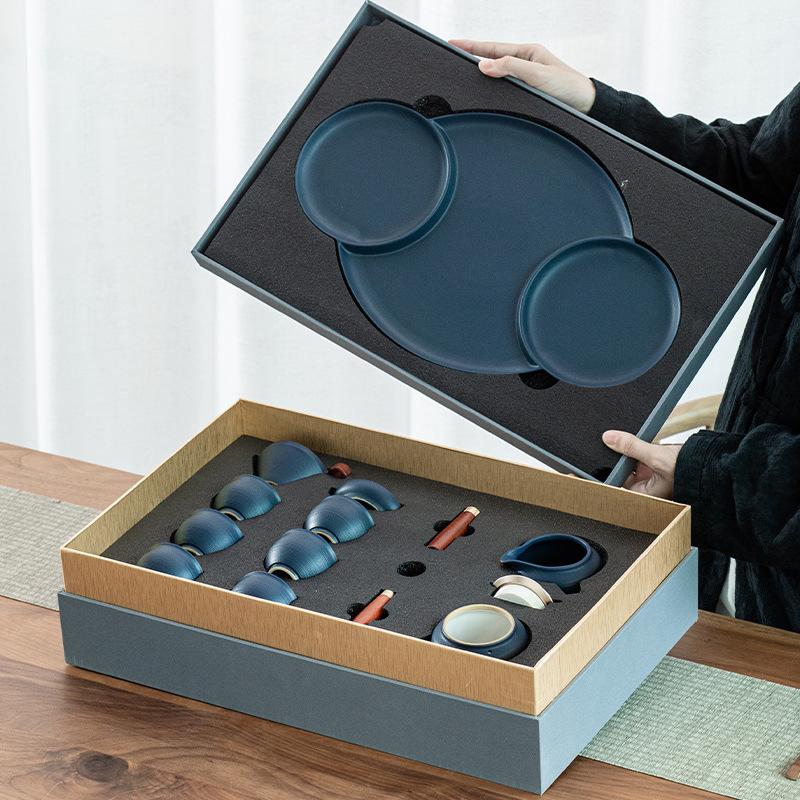 Kung Fu Teeset Haushalt einfach Keramik Trockenbrühteebrett Büro Geschäftsgeschenk