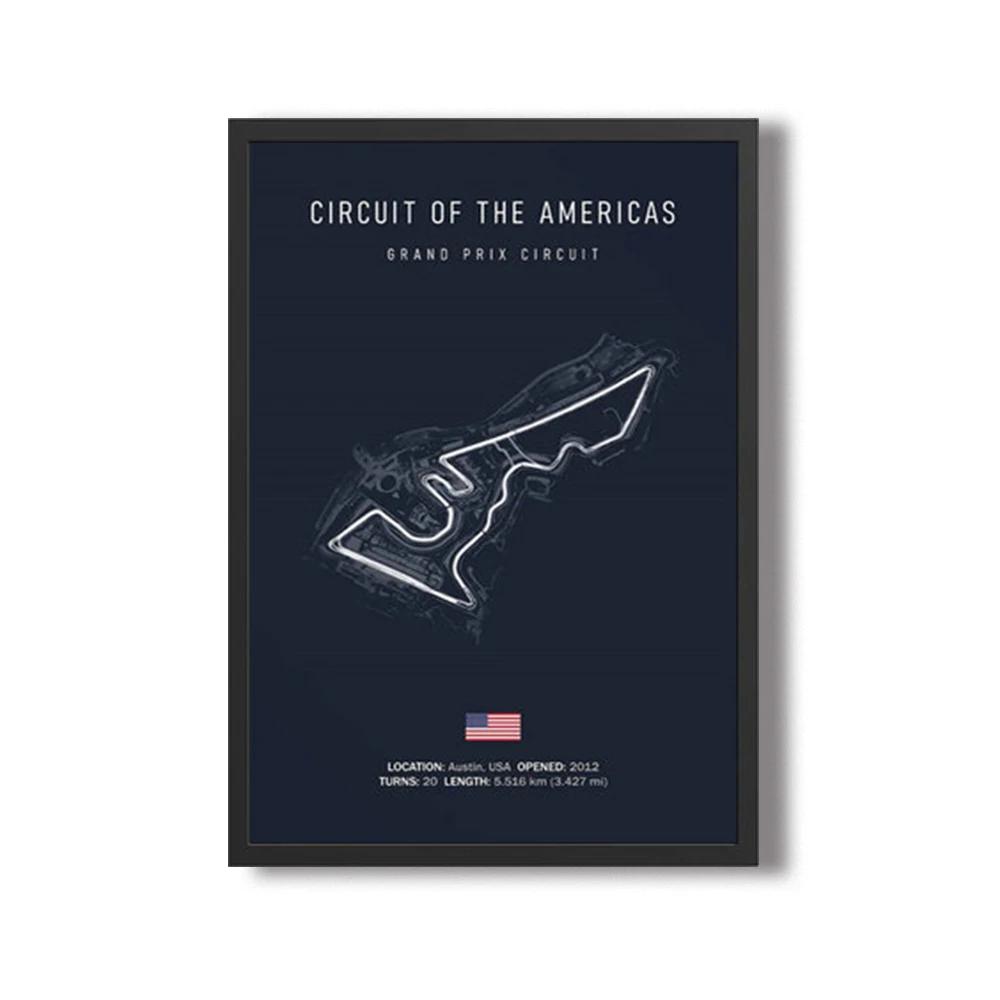 Formula 1 Imola Monaco Okruhová trať Nástěnné umění Plakáty Mapa Světových formulových závodů Dekorace pokoje Plátno Malba Obrázky Tisk Umělecká díla