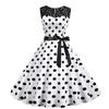 QICED Fashion Summer Spring Sleeveless O-Neck Casual Dresses