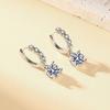 2026 Inlaid Zircon Four-claw Fringed Earrings Women's Light Luxury Temperament Ear Buckles Earrings