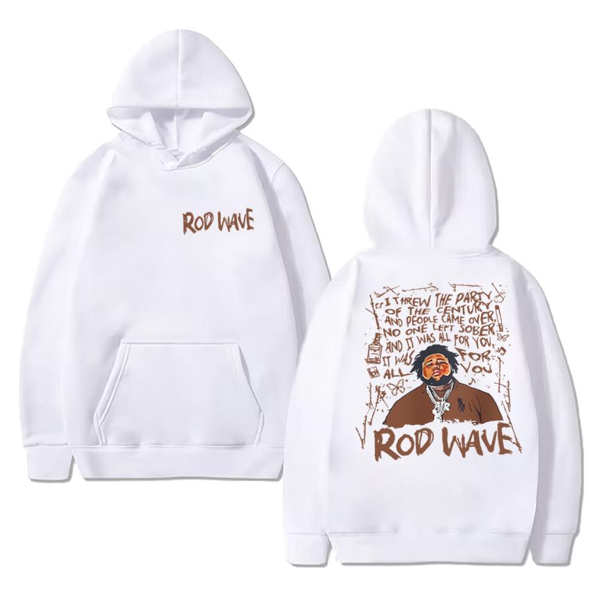 Hot Rapper Rod Wave Punk Double Sided printed Hoodies Men women vintage hip hop streetwear pullovers Unisex Fleece Sweatshirt