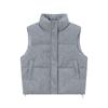 Women's Stand-up Sleeveless Zipper Short Vest Student Causal Warm Waistcoat