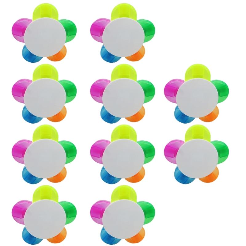 

10Pcs Flower Shape Highlighters Pen Petals Highlighters Marker Pen Chisel Tip for Kid Student Drawing, DIY Scrapbooking 1