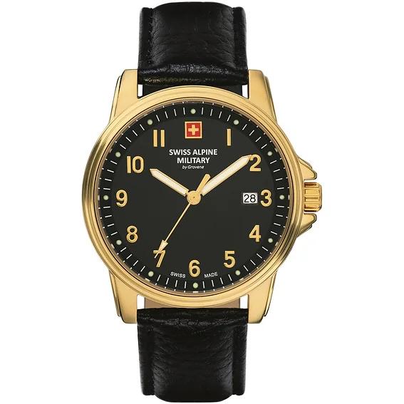Photos - Wrist Watch Swiss Alpine Military By Grovana Leader Black Dial Quartz 7011.1517 100M Men's Watch black