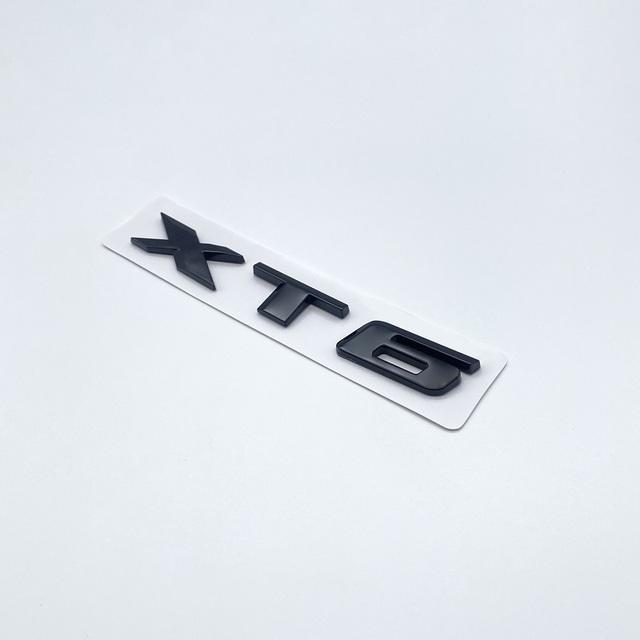 3D Letters Numbers Emblem for Cadillac XT4 XT5 XT6 XTS AWD Car Trunk Lid Nameplate Badge Logo Sticker Chrome Glossy Black
