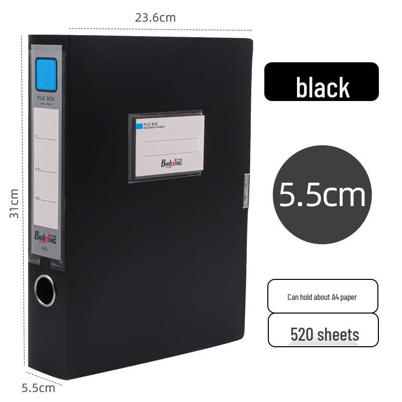 A4 Extra Thick Plastic Document Storage Box - Office File Organizer