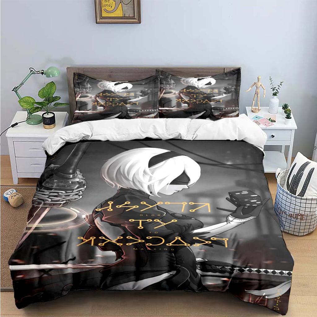 Comforter Famous Film Role A-Automata Nier Print Bedding Sets Bed Supplies Set Bed Comforter Set Bedding Set Luxury Gift