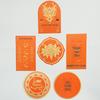 2026 Guochao Ancient Style Fan-Shaped New Year Blessing Card - Creative Hanging Gift