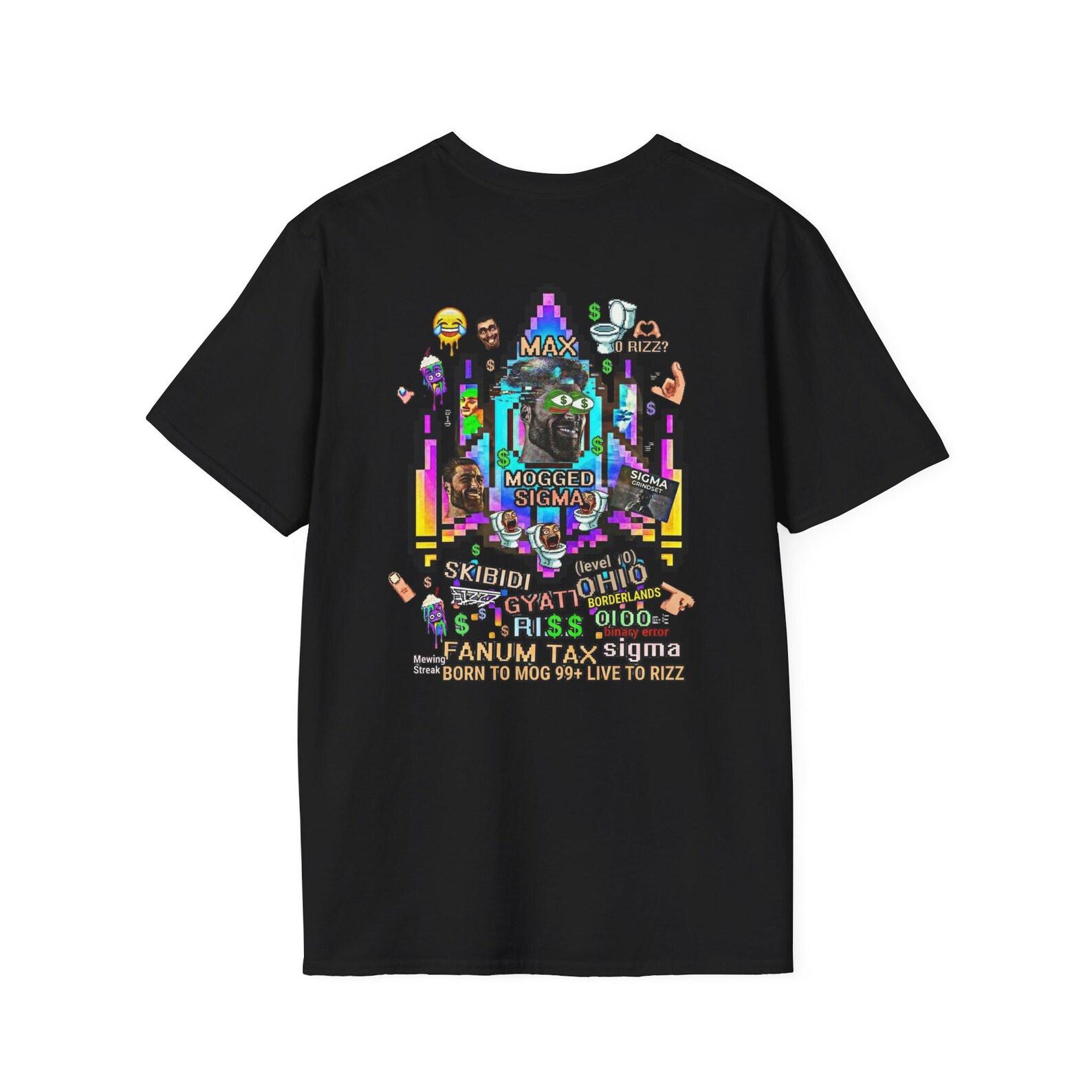 Sigma Skibidi Rizz Brainrot Graphic Tee XL