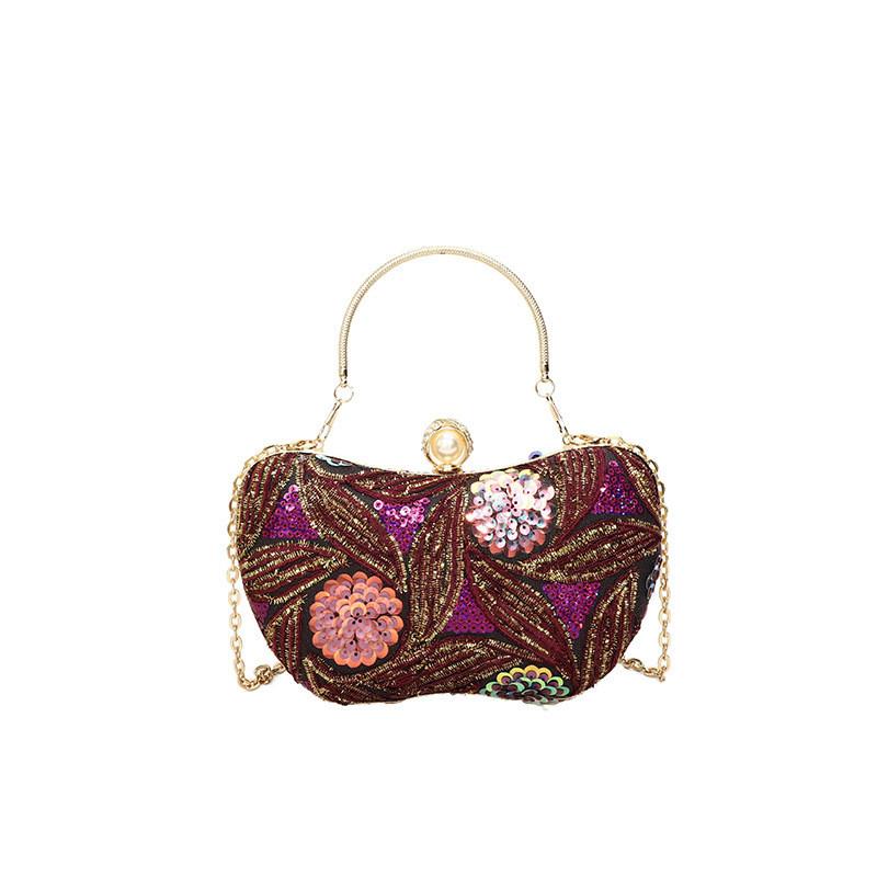Borsa da sera stile cinese con paillettes per feste e serate fuori da donna