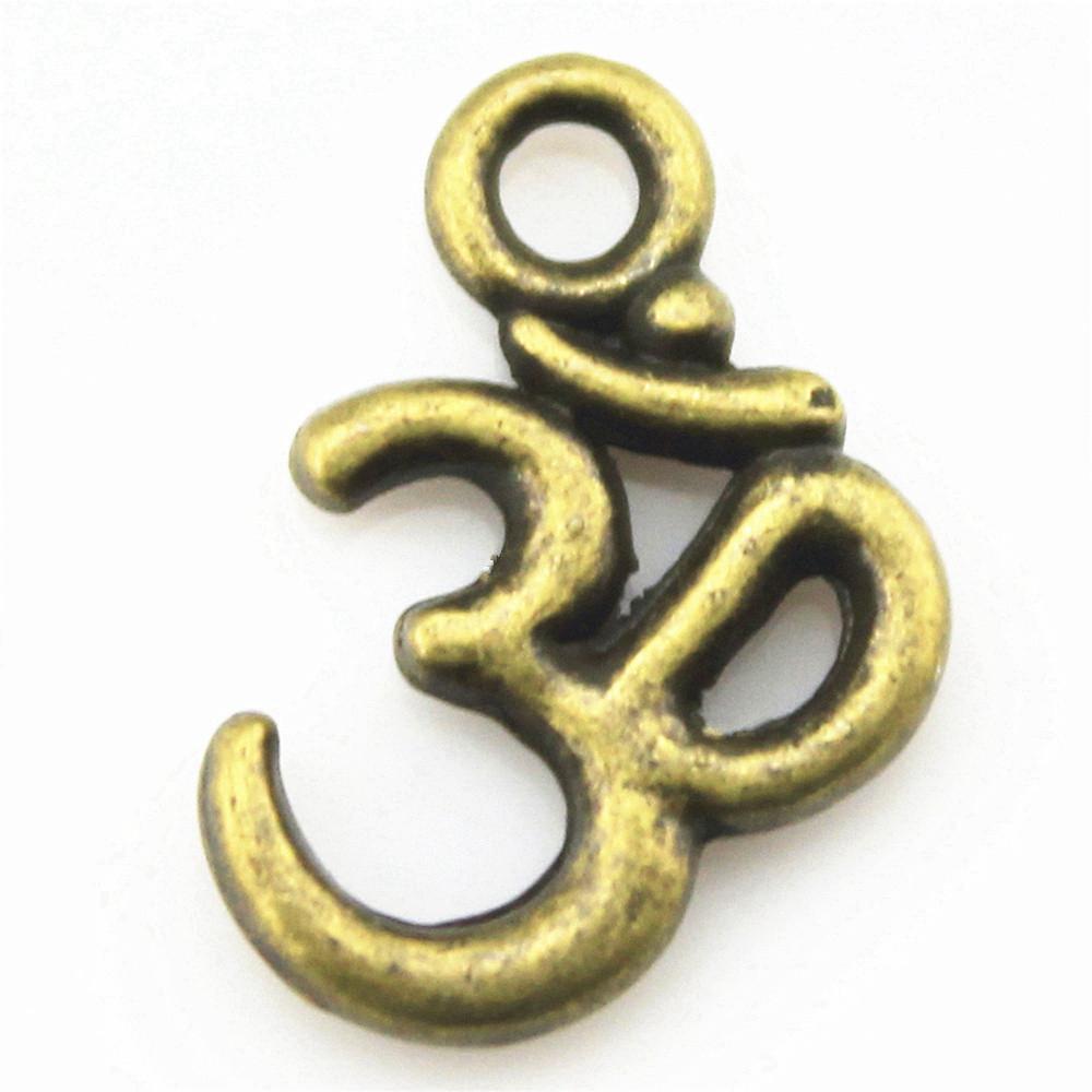 Om Lotus Charms Sports Pendants For Spiritual Yoga Themed Jewelry