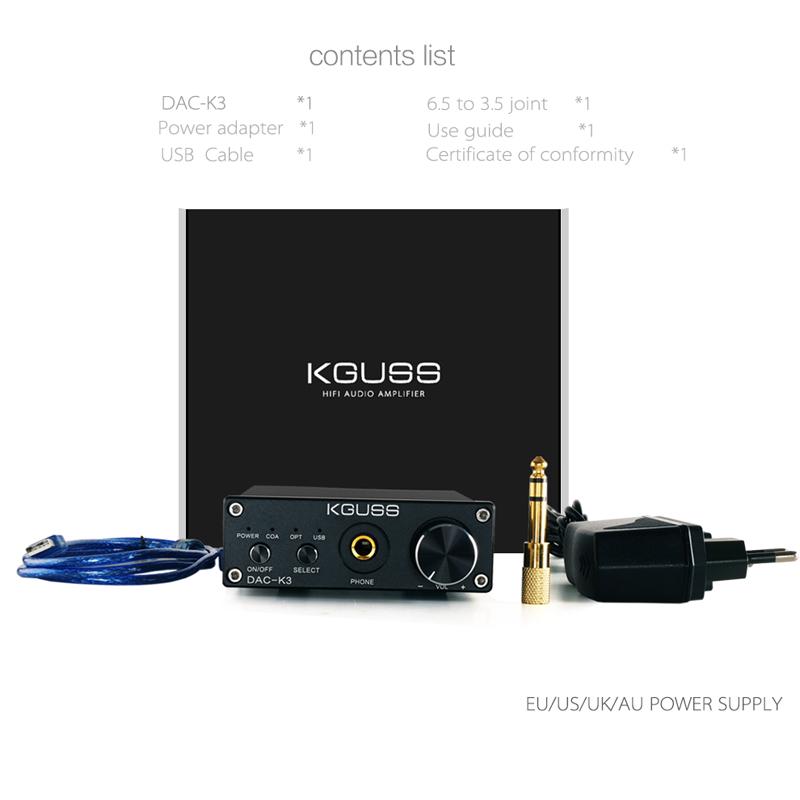 Buy KGUSS DAC-K3 TPA6120 USB DAC Decoded Audio Headphone