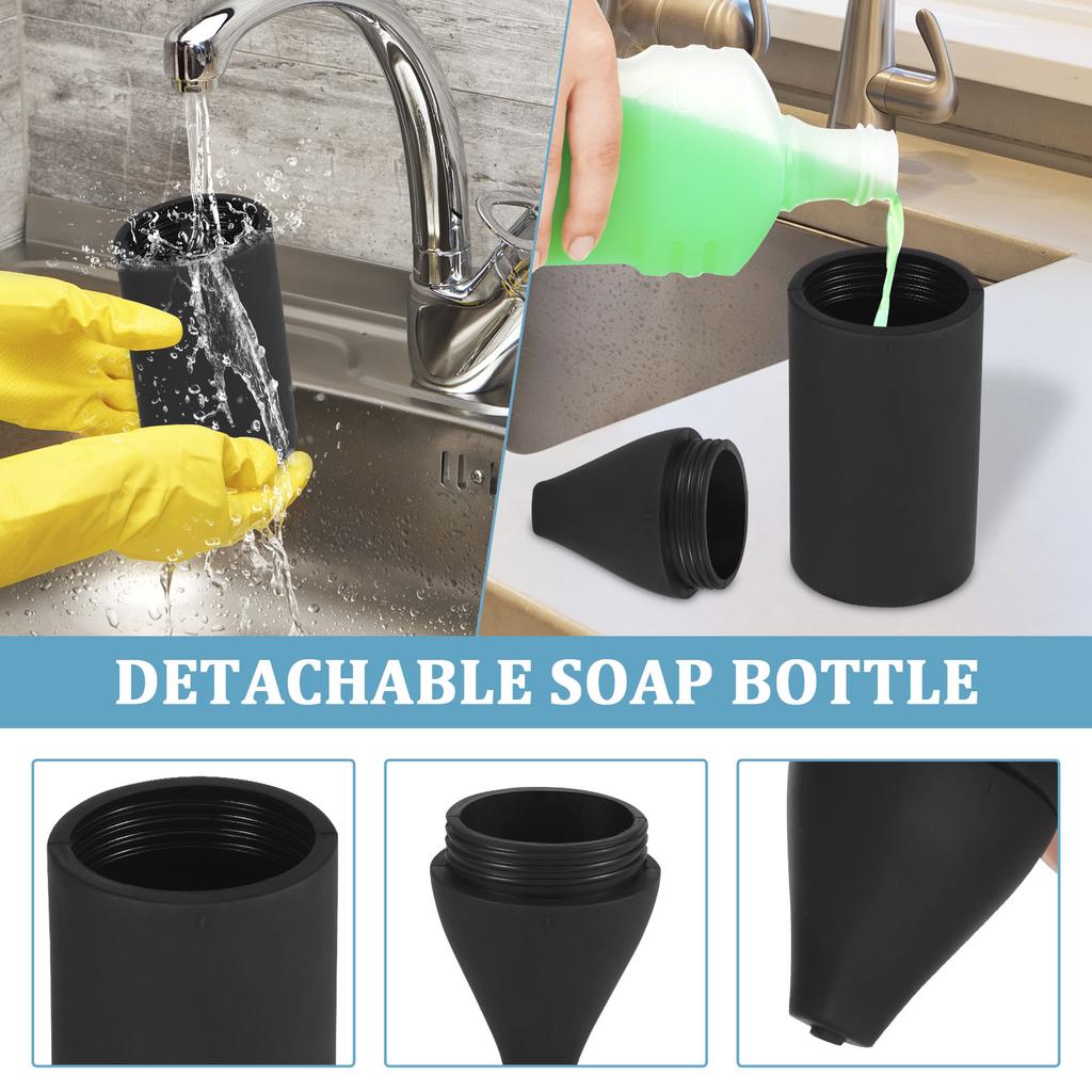 200ml Silicone Soap Dispenser Refillable Dish Soap Squeeze Bottle Leakproof Washing Liquid Shampoo Conditioner Dispenser