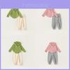 Mädchen Kinder Lässiges Hoodie- und Hosen-Set aus Polyester für Frühling und Herbst