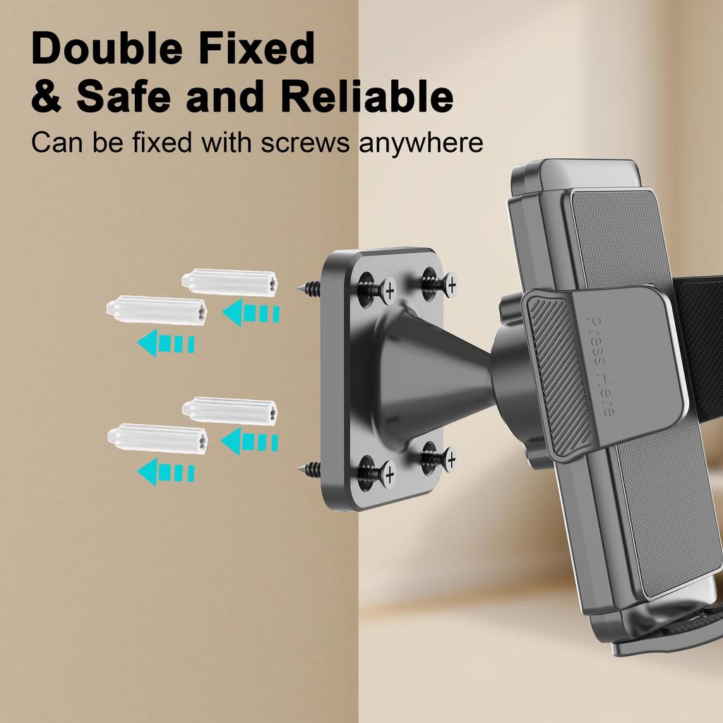 Wall-Mounted Universal Mobile Phone Holder for Kitchen & Shower