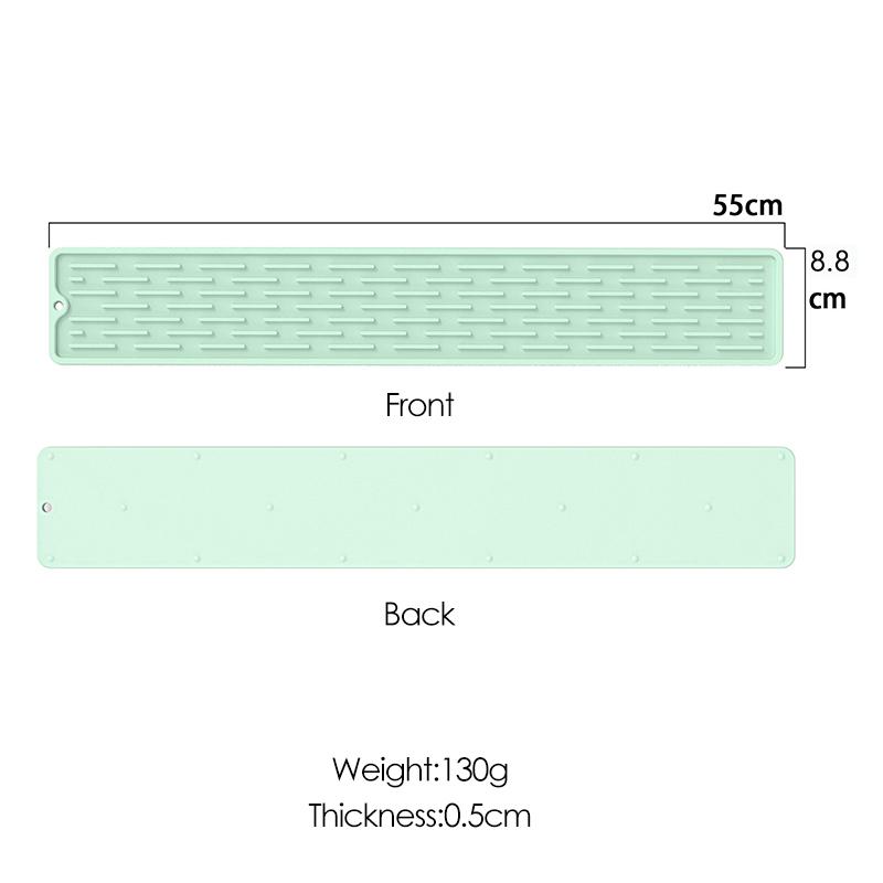 Silicone Dish Cup Drying Mat Anti-slip Sink Countertop Drain Pad Organizer Kitchenware Storage Protective Mat Kitchen Supplies