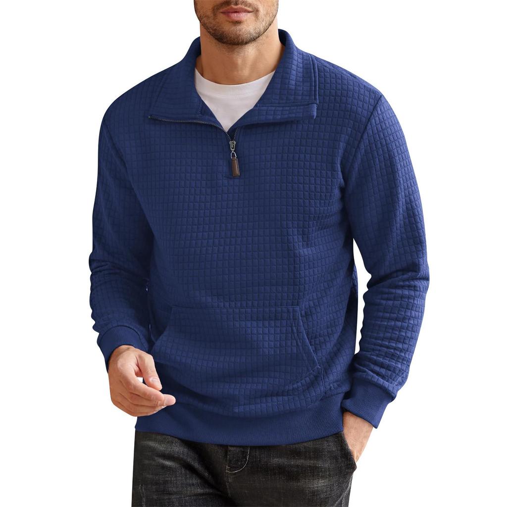 La felpa con collo alto da uomo primaverile e autunnale è un maglione casual da esterno