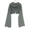 AEWEN MATOPH Long Sleeve Short Cape Cardigan F Gray Women Used