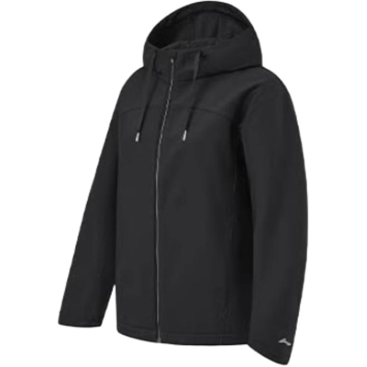 

Li-Ning Удобная флисовая подкладка Повседневная свободная спортивная ветровка Женская верхняя одежда Черная AFDT786-3 L