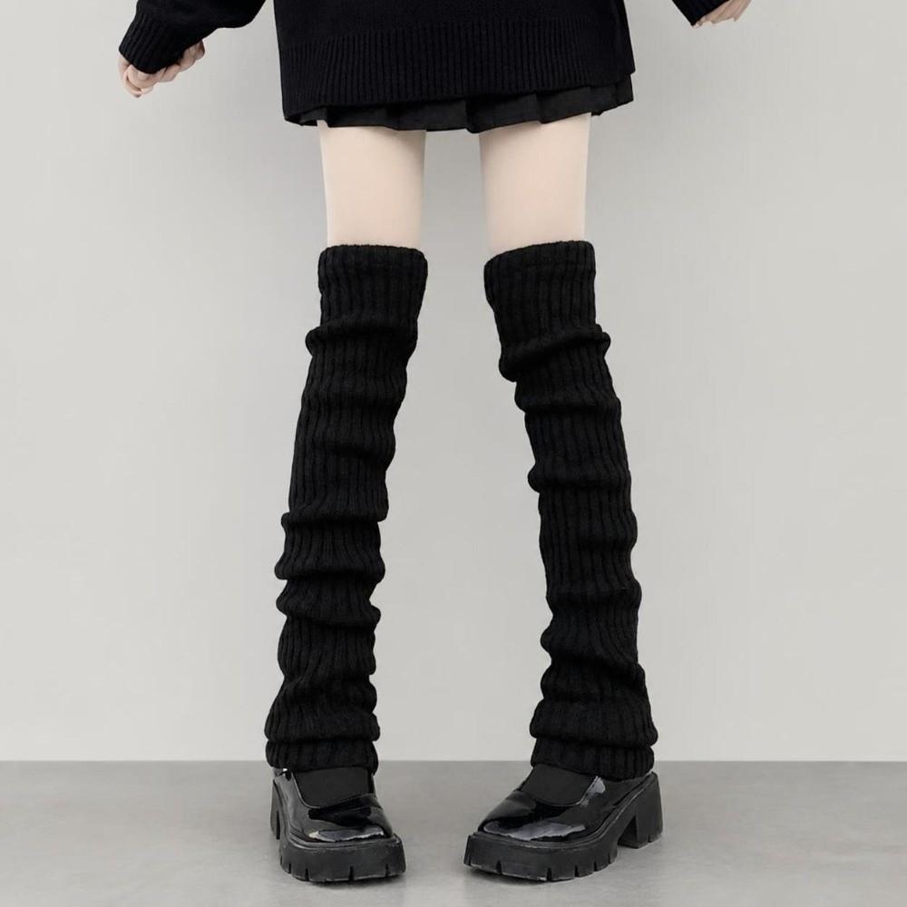 40/5070cm Length Knitted Leg Warmers Knitted Wool Leg Warmers Vintage Crochet Socks Autumn Winter