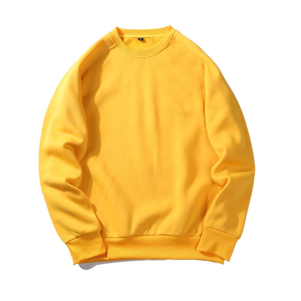 Sweatshirt Men Retro Style Trend Solid Colour Insert Colour Round Neck Sweater Spring and Autumn Long-sleeved Pullover Shirt