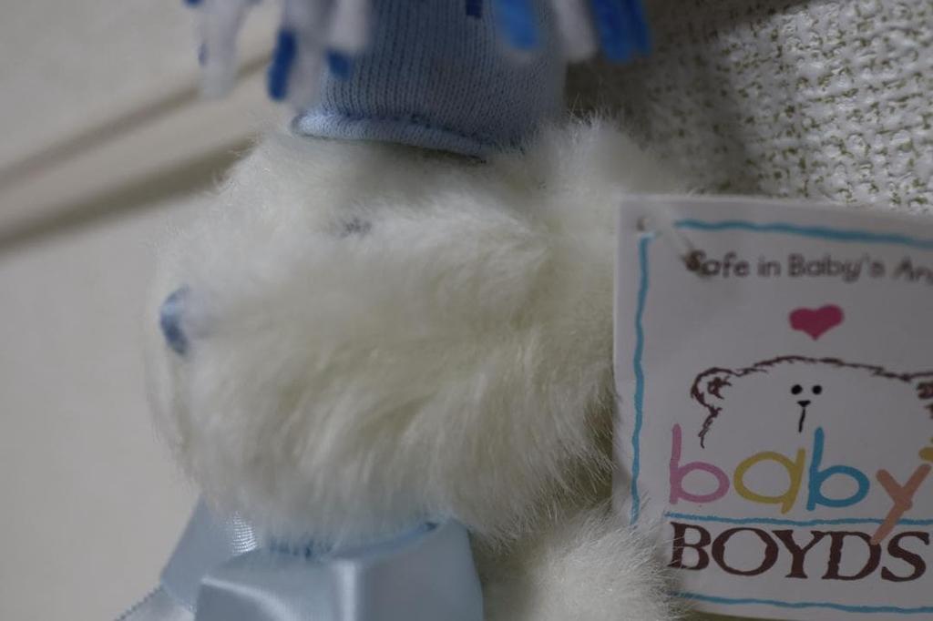 [USED] BOYDS BEARS BABY 1st Birthday Celebration Teddy Bear Plush Toy