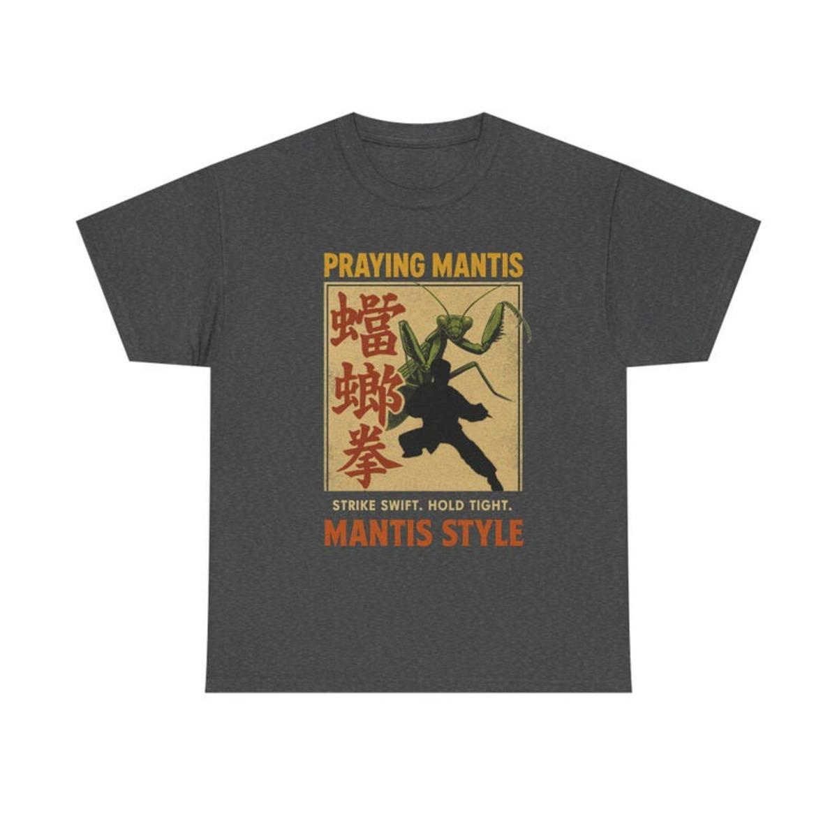 

Chinese Kung Fu Mantis Fist Print TShirt Cool Martial Arts Graphic Tee Unique Kungfu Style Top for Training and Casual Wear S